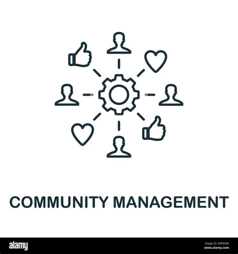 Community Management Icon Simple Creative Element Filled Community