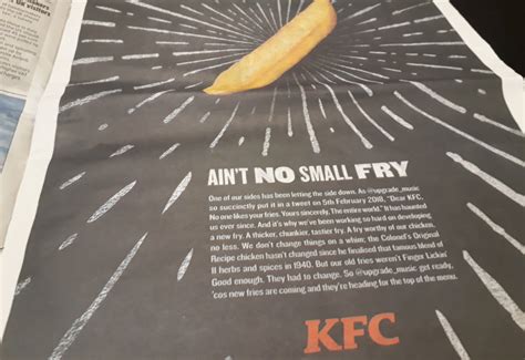 Kfc Reformulates Its Fries After Tweet That ‘no One Likes Them