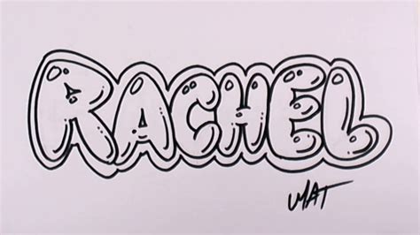 Graffiti Writing Rachel Name Design 46 In 50 Names Promotion Mat