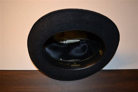 Vintage Stetson Mallory Dark Gray Fedora Style Hat Si Gem