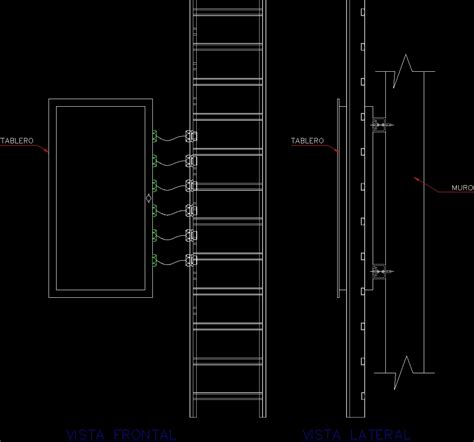 Detail Connection Board With Cable Tray DWG Detail For AutoCAD