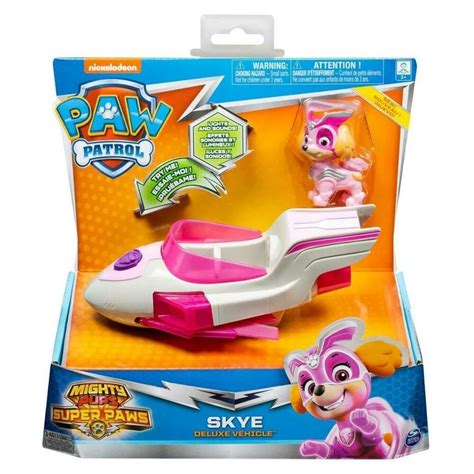 Paw Patrol Mighty Pups Super Paws Skyes Deluxe Vehicle With Lights And