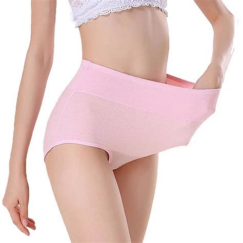 buy women sexy cotton breathable panties plus size high waist women s underwear