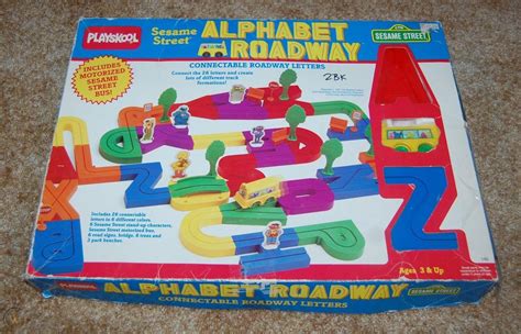 Vintage 1988 Sesame Street Alphabet Roadway Complete Bus Works