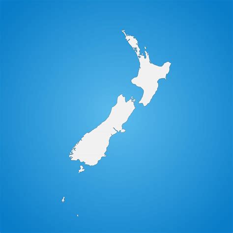 Highly Detailed New Zealand Map With Borders Isolated On Background