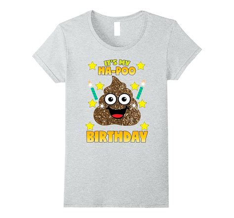 Its My Ha Poo Birthday Poop Emoji Birthday Shirt Boys Girls