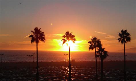 Sunset At Santa Monica Beach Ca Oh The Places We Will Go Places To