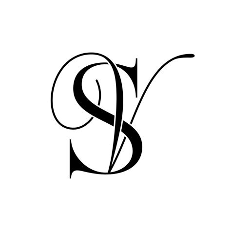 Calligraphy Logo Boutique Logo Design Business Logo Vs Sv Etsy
