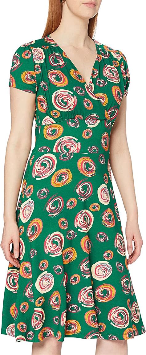 Joe Browns Women S Colourful Spiral Dress Casual Green Multi