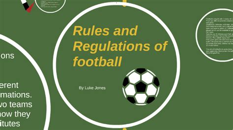 Rules And Regulations Of Football By Luke Jones