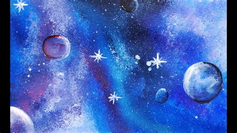 Everyday Challenge 6 Acrylic Easy Milky Way Galaxy Painting For