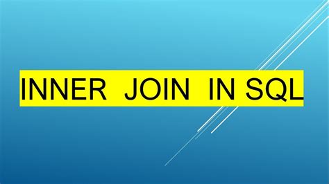 Sql (structured query language) (sql) in this syntax, the query retrieved data from both t1 and t2 tables: INNER JOIN in SQL Database - YouTube
