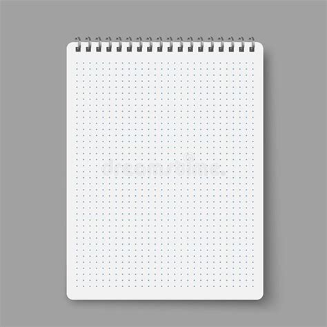 Notebook Line Squared Dot Diary Template Notepad Empty Page Set Stock