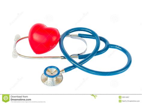 Blue Stethoscope With Heart Royalty Free Stock Photography