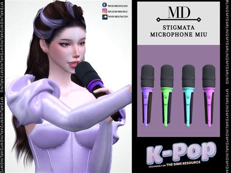 The Sims Resource Stigmata Microphone Miu Kpop Sims Sims 4 Sims 4