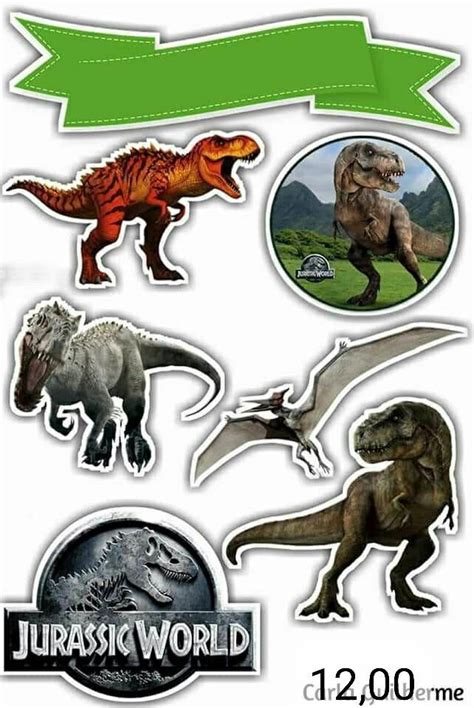 Pin By Sonia On Toppers De Bolo Jurassic Park Topper Jurassic World