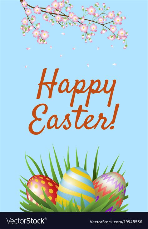 Happy Easter Greeting Card Royalty Free Vector Image