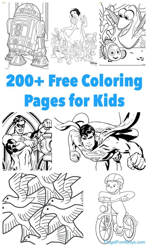 Patterns are fun for both children and adults. 200+ Printable Coloring Pages for Kids - Frugal Fun For ...