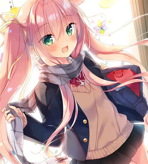 Albums 91 Wallpaper Pink Hair Green Eyes Anime Girl Completed