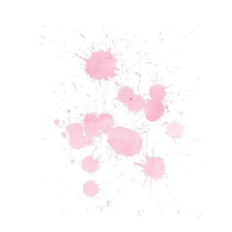 Respingo E Respingo De Pincel De Tinta Aquarela Rosa Abstrato Vetor
