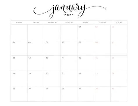 Yearly, monthly, landscape, portrait, two months on a page, and more. 2021 Monthly Calendar Monday Start - World of Printables