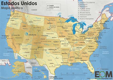 Mapa De Estados Unidos Con Los Puntos Cardinales Vostan