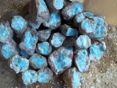 Genuine Blue Larimar Raw Stone Material Natural Dominican Etsy Uk