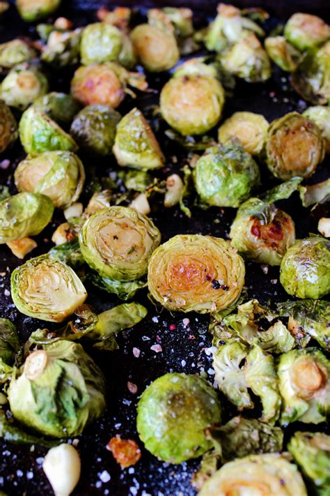 A tasty twist to the regular brussels sprouts. Oven Roasted Brussels Sprouts with Butter & Garlic | Horses & Heels
