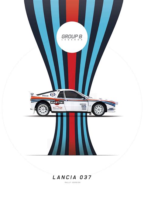Lancia 037 Group B Legends Prints A4a3a2a1 Digital Poster Work