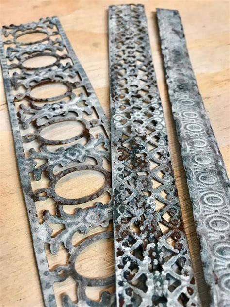 Decorative Metal Ribbon Trim Embossed Tin Metal Embellishments