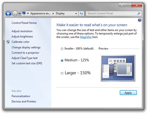 Window Sizes Adjust Font Size Windows 7