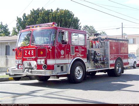 Seagrave Pumper Los Angeles Fire Department Emergency Apparatus Fire