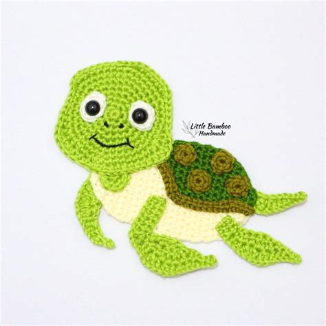 Pattern Turtle Applique Crochet Pattern Pdf Etsy In 2020 Crochet