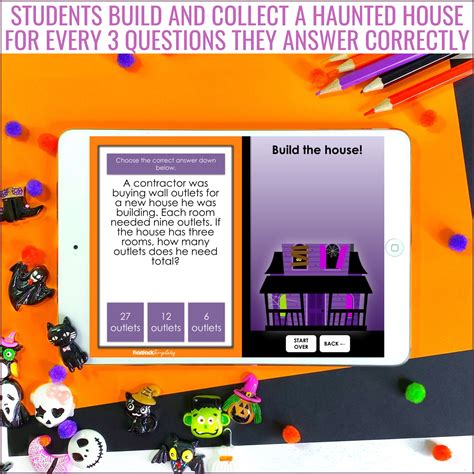 Multiplication and Division Halloween Digital Math Escape Game | Made