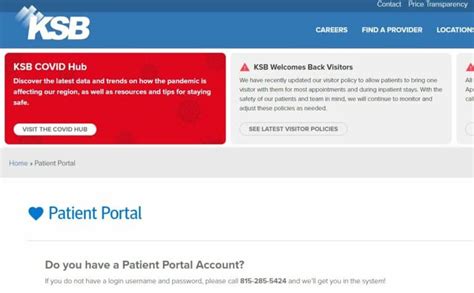 Ksb Patient Portal Login Employee Login Portals
