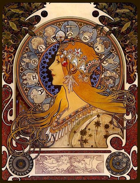 Alphonse Mucha Zodiac 1896 Alphonse Mucha Art Nouveau Pinterest