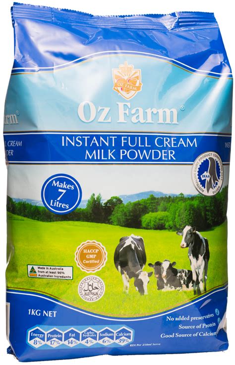 Oz Farm Instant Full Cream Milk Powder 1kg Welcome Australian Dairy Park