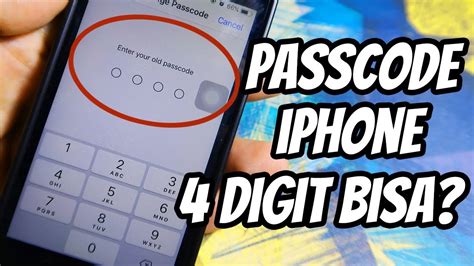 Cara Bikin Passcode Iphone Cuma 4 Digit Youtube