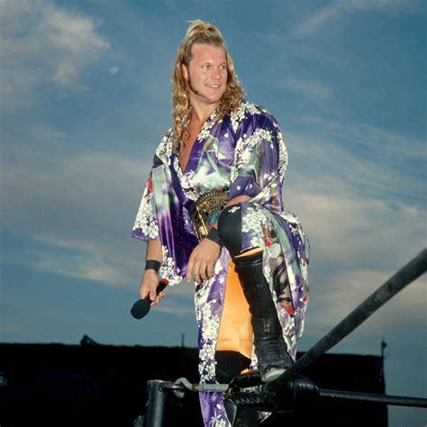 It wasn't so much that he looked different, due to the long, blond hair he sported — it's that the hair was a major part of his act. WWE: The Many Looks Of Chris Jericho