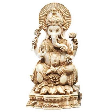 Ganesha Elephant Statue Figurine Antique Ivory Color Hindu Hinduism
