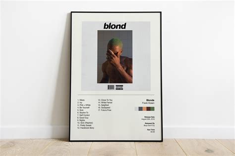 Frank Ocean Poster Blond Album Cover Poster Home Decor Etsy