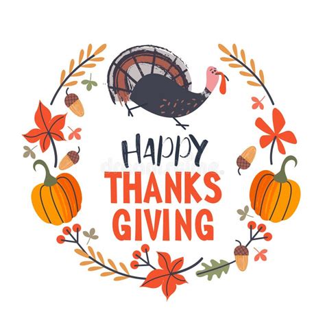 Happy Thanksgiving Greeting Card Holiday Banner Vector Illustration