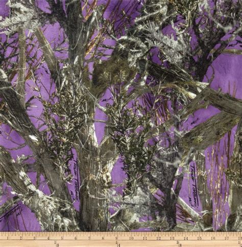 True Timber Real Tree Purple Minky Camo Camoflauge Fabric 1