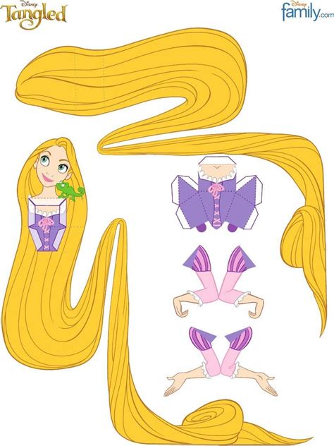Tangled Rapunzel Paper Craft Printable 0910 Disney Crafts For Kids