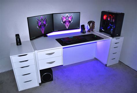 My ultimate RGB PC gaming setup with alex drawers | Pc gaming setup, Gaming setup, Gaming room setup