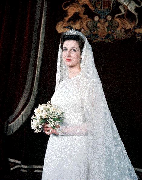 Princess Alexandra In Her Wedding Gown Prior To Her Marriage To Angus