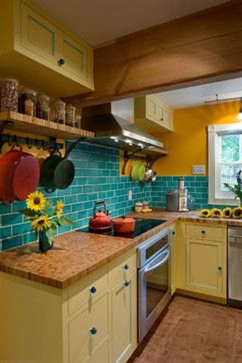42 Yellow Accent Kitchens Ideas Trendy Farmhouse Kitchen Kitchen