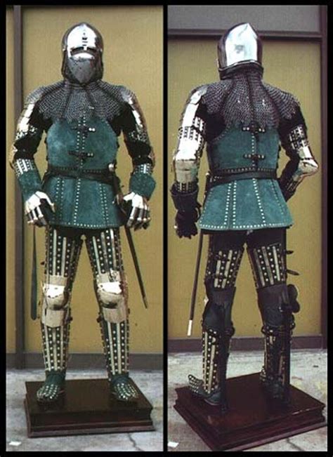 14th Century Armor Italian Leather Covered With Gold Trim Love That
