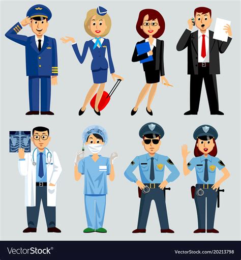 People Different Professions Royalty Free Vector Image