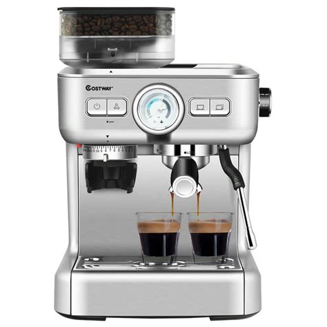 Costway Espresso Cappucino Machine Coffee Maker Stainless Steel W